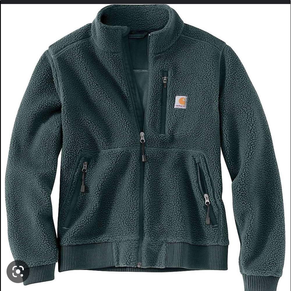 Fog Green Carhartt fleece jacket - size small